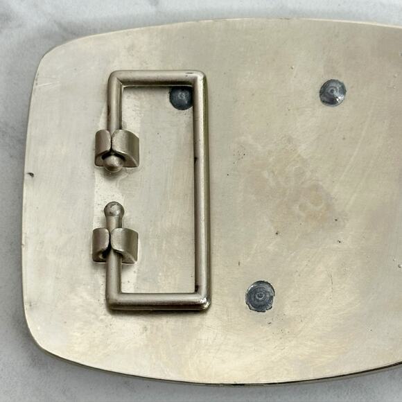 U Letter Initial Monogram Silver Tone Belt Buckle - Picture 6 of 14